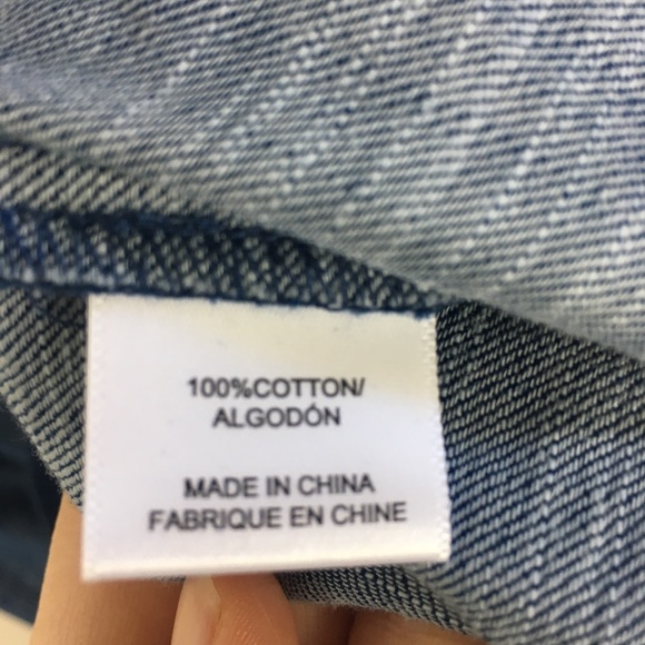 WAYF Denim Chambray Short Sleeve Dress Large - Picture 8 of 8